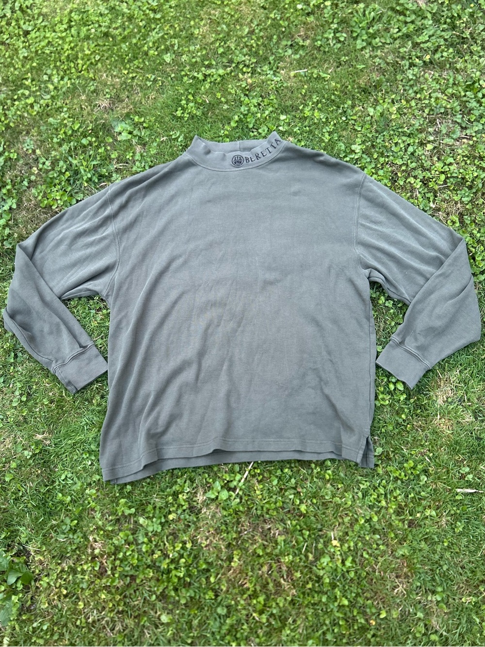 Beretta Mens L Olive Green Mock Neck Long Sleeve Hunting Shooting